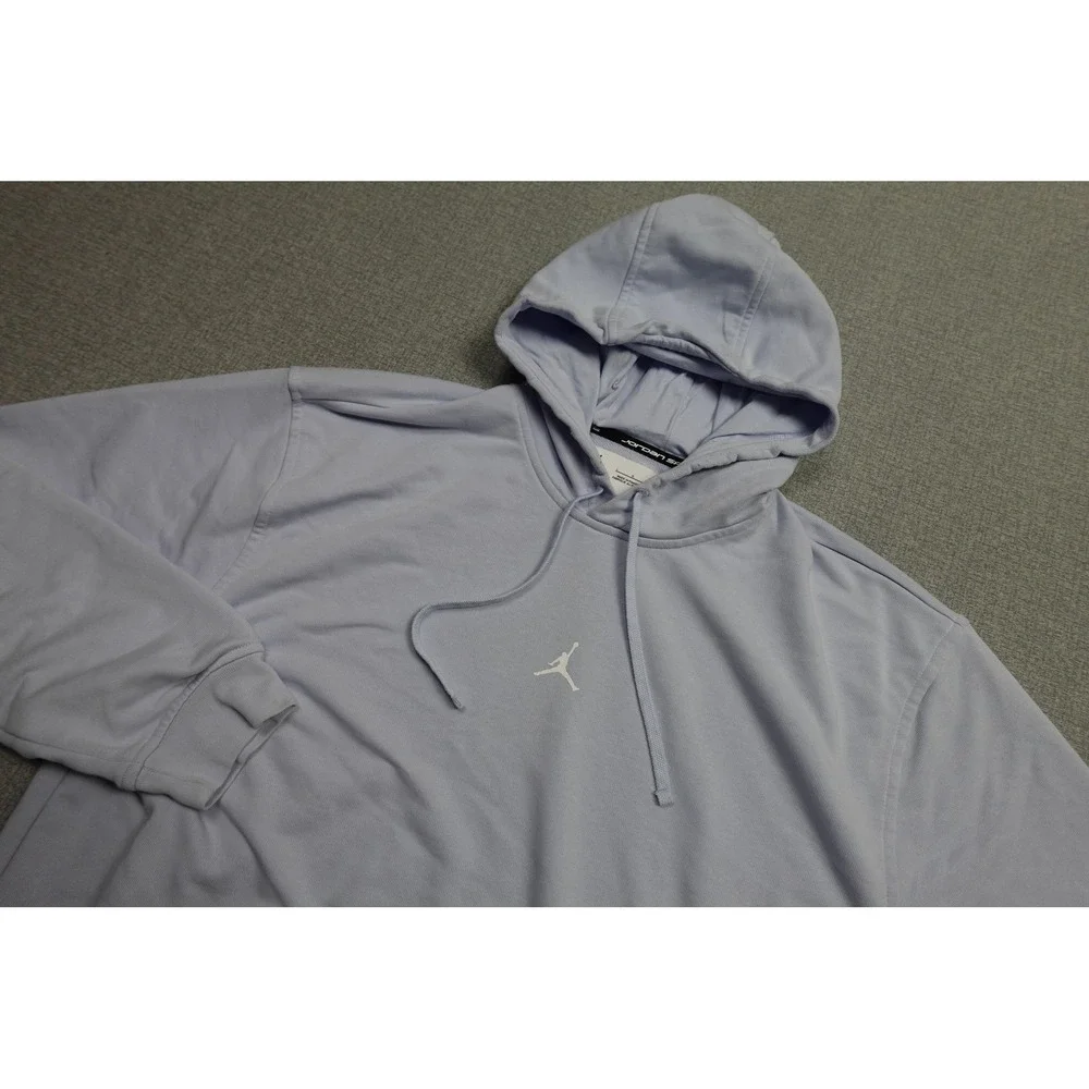 Jordan Sweatshirt Mens Large Purple Pullover Hoodie Dri-FIT Jumpman Logo Soft
